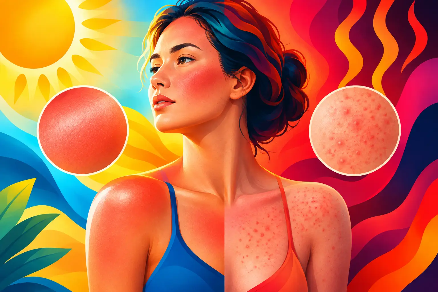 Sunburn Versus Heat Rash and How to Tell Them Apart